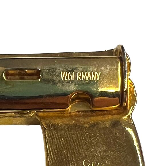 Vintage Statement Gutos W Germany Art Deco Gold Belt Buckle - Picture 5 of 7